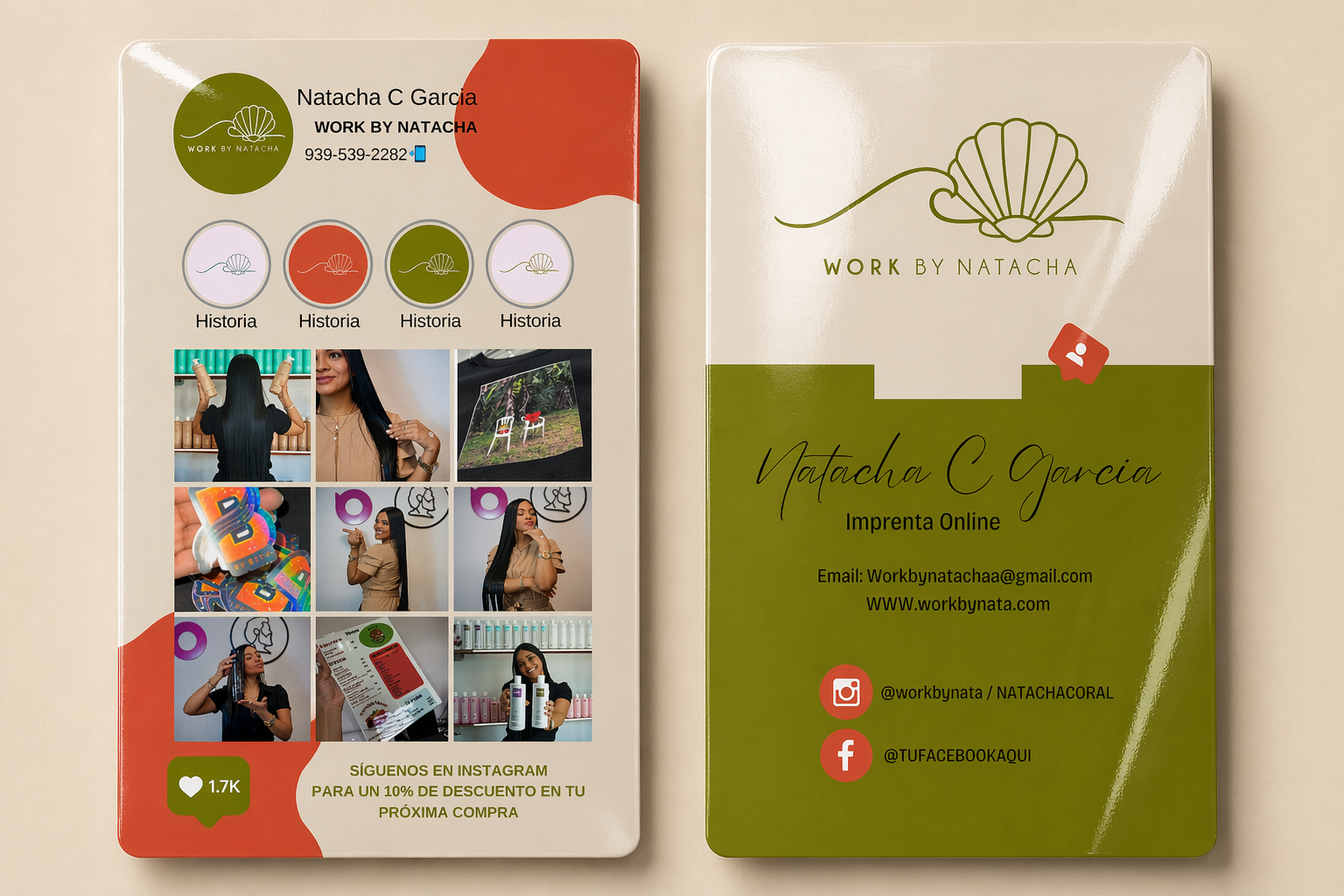 Glossy Insta Cards (Dos caras)